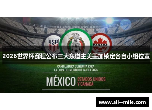 2026世界杯赛程公布三大东道主美墨加锁定各自小组位置 2026世界杯赛程公布三大东道主美墨加锁定各自小组位置